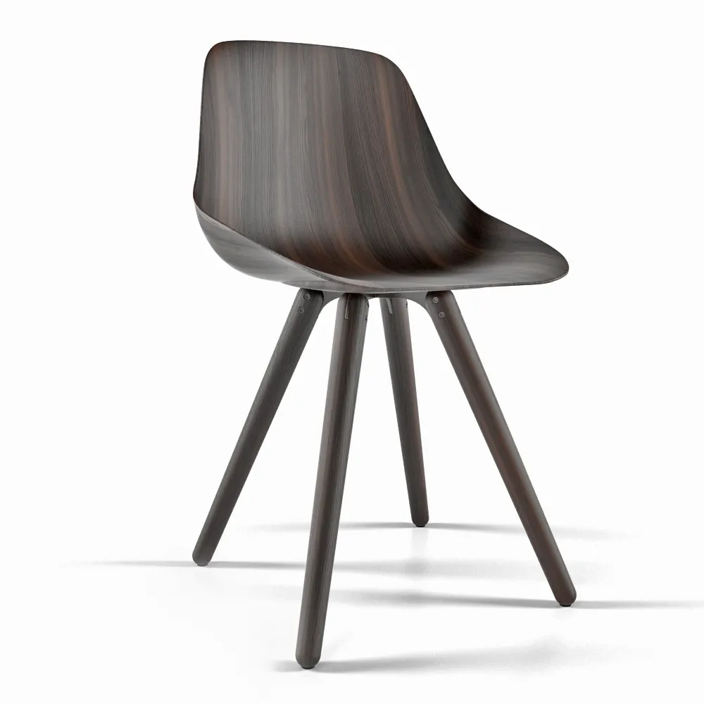 furniture - Poliform Harmony wood chair 5 3D Model