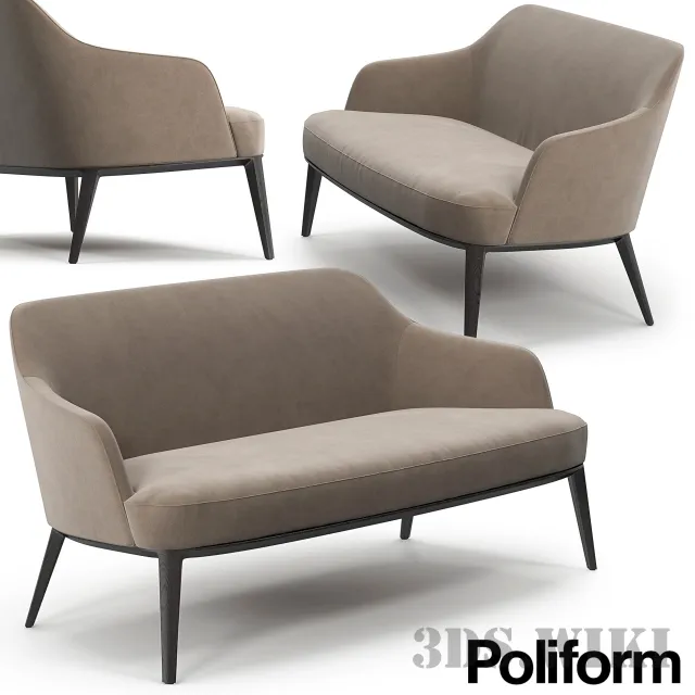 furniture - Poliform Jane sofa 3D Model