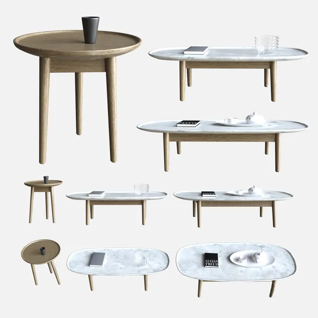furniture - Poliform Mad coffee table 03 3D Model