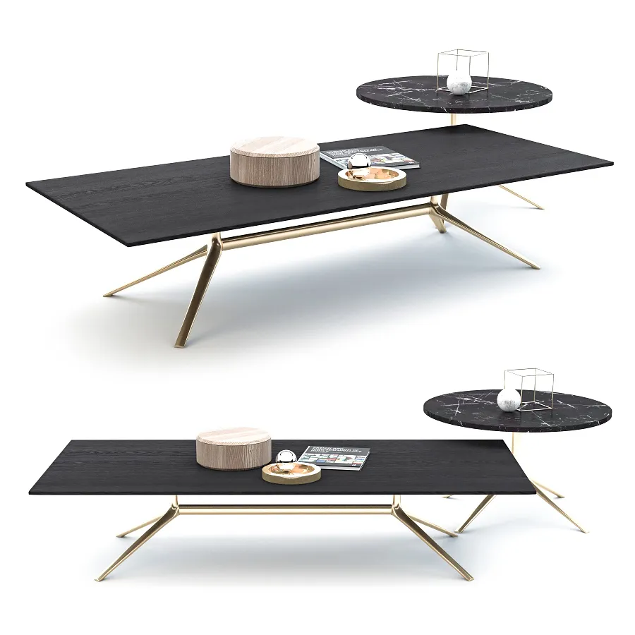 furniture - Poliform Mondrian coffee table 08 3D Model