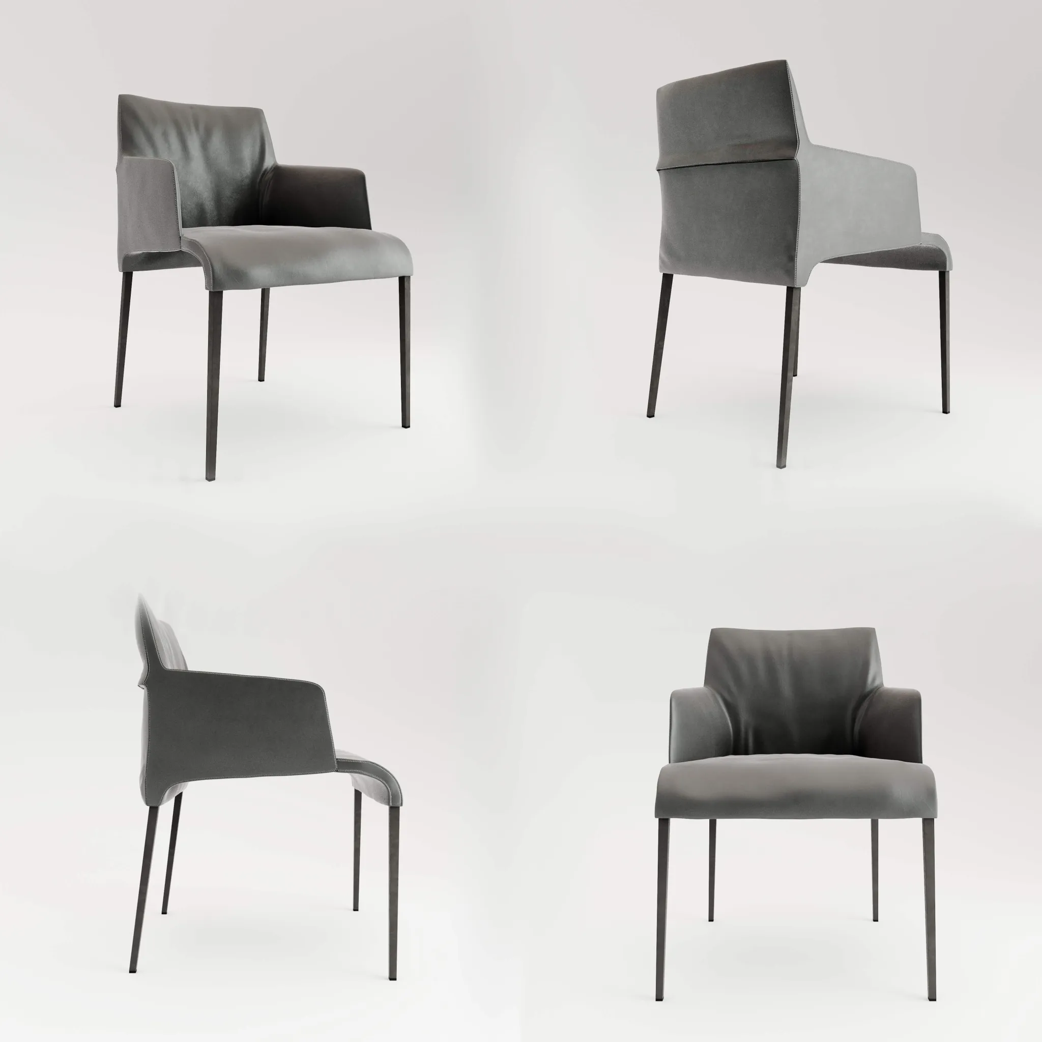furniture - Poliform Seattle armchair 07 3D Model