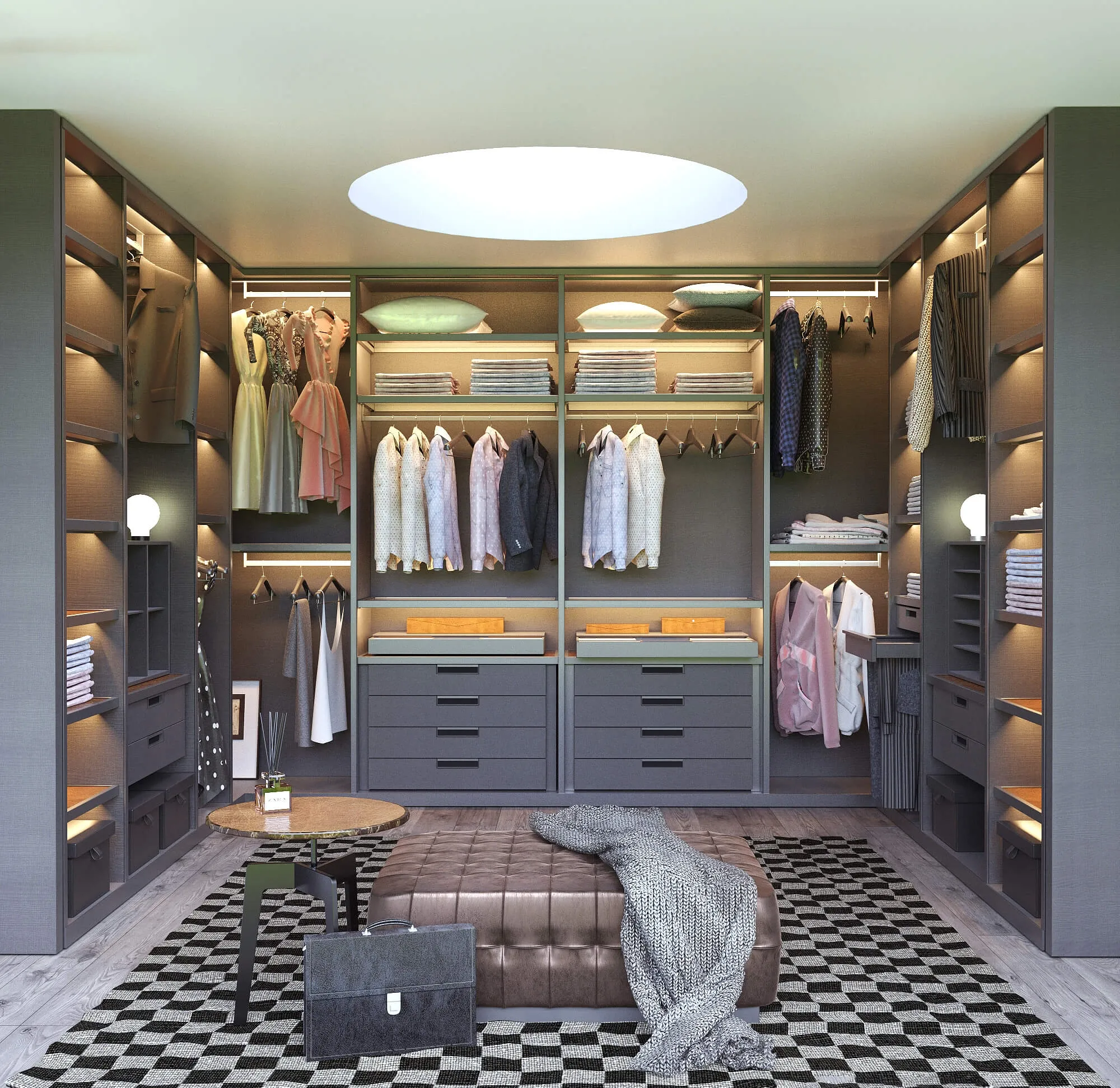 furniture - Poliform Senzafine walk-in closet 3D Model