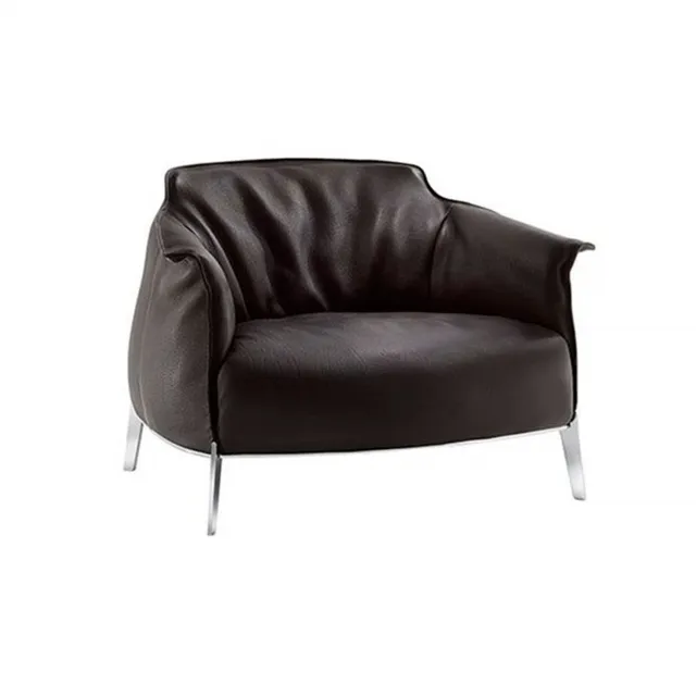 furniture - Poltrona Frau Archibald Gran Comfort armchair and pouf 3D Model