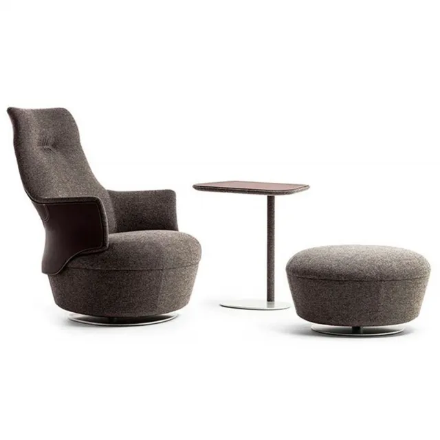 furniture - Poltrona Frau Assaya armchair footrest side table 3D Model