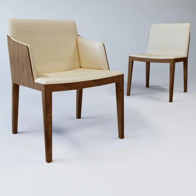 furniture - Poltrona Frau Beatrice chair and armchair 3D Model