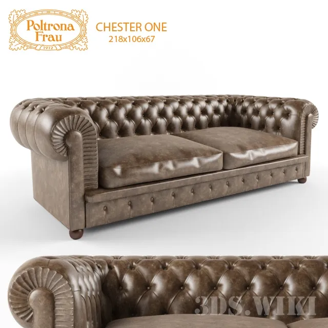 furniture - Poltrona Frau Chester One Sofa 3D Model