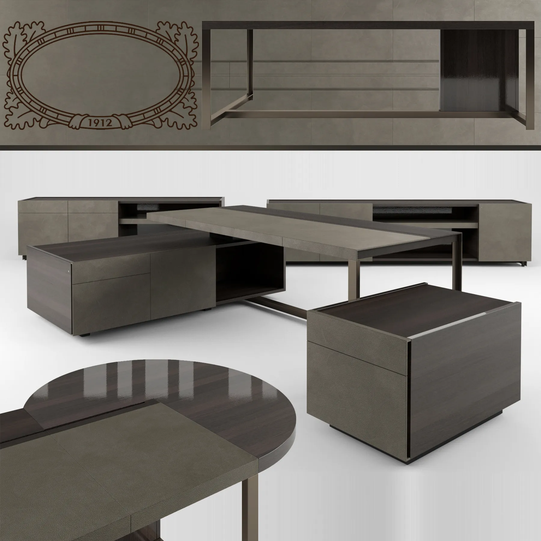 furniture - Poltrona Frau tables 05 3D Model