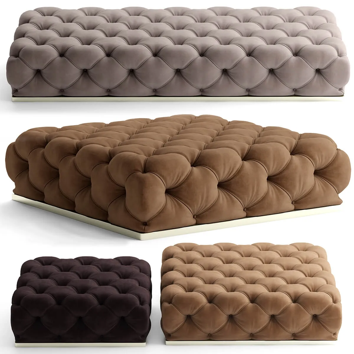 furniture - Poof Vittoria Frigerio Caracciolo 3D Model