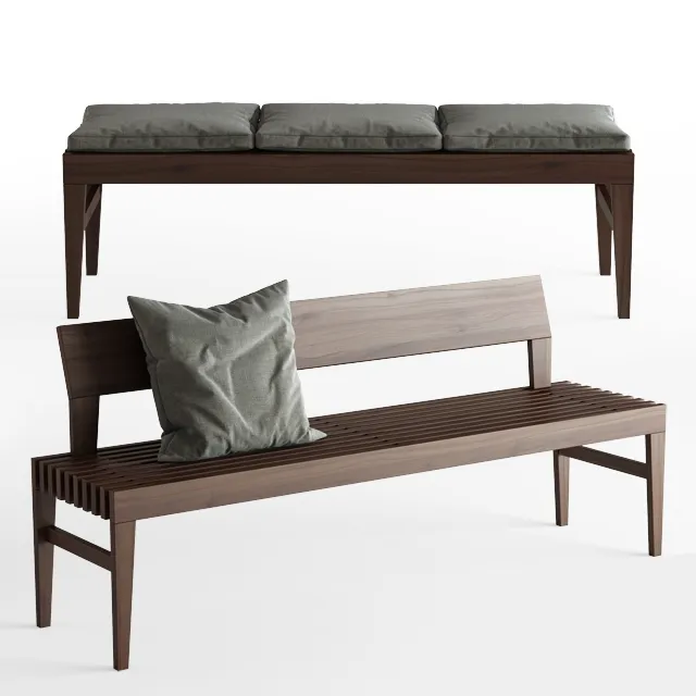 furniture - Porada Limestone bench 3D Model