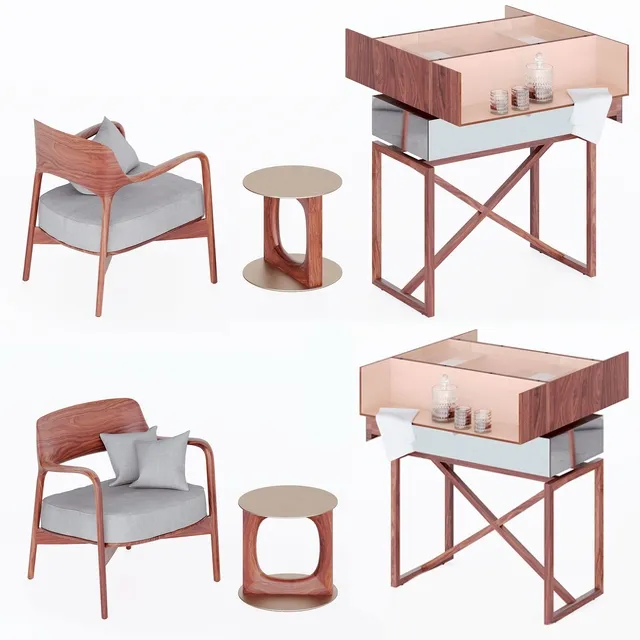 furniture - Porada set 1 3D Model