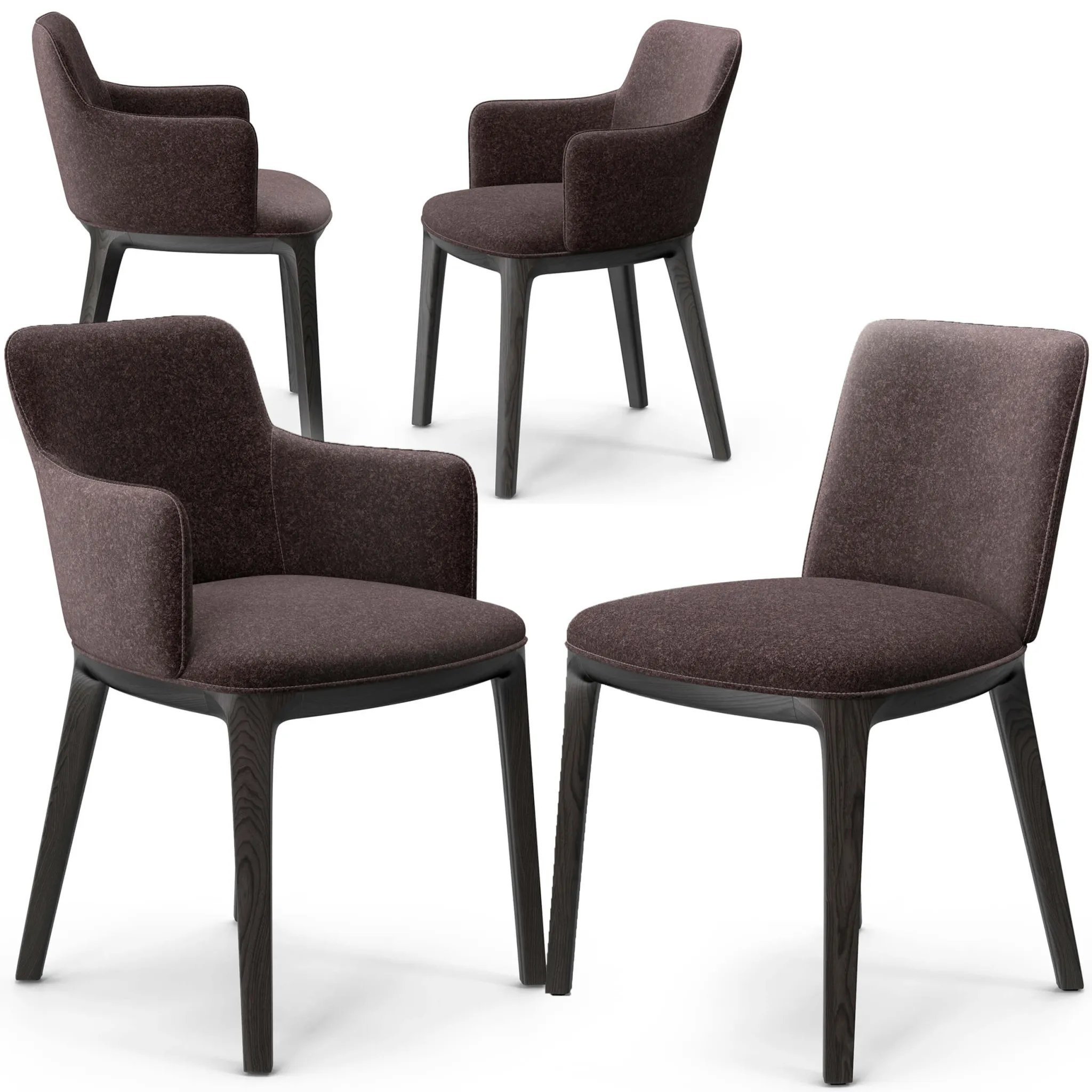 furniture - Potocco Candy chairs 06 3D Model