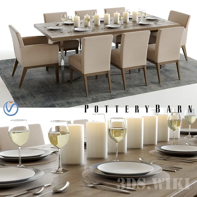 furniture - Pottery Barn Durham and Sadie 3D Model