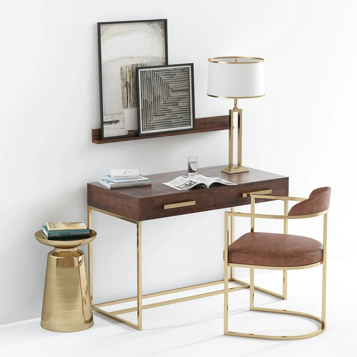 furniture - Pottery Barn table set 8 3D Model