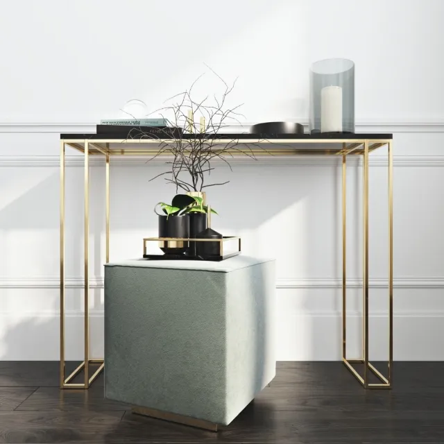 furniture - Pouf Console Decor 3D Model