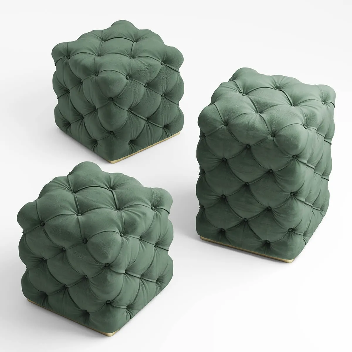 furniture - Pouf fendi Kubus Ottoman 3D Model