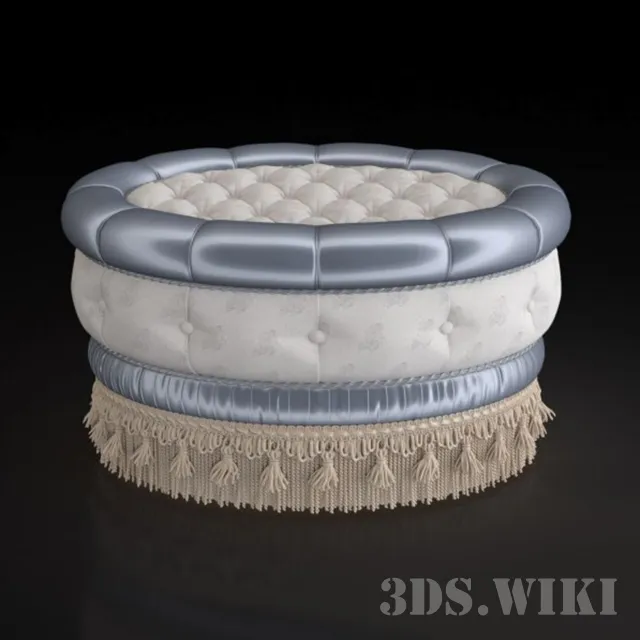 furniture - Pouff round 3D Model