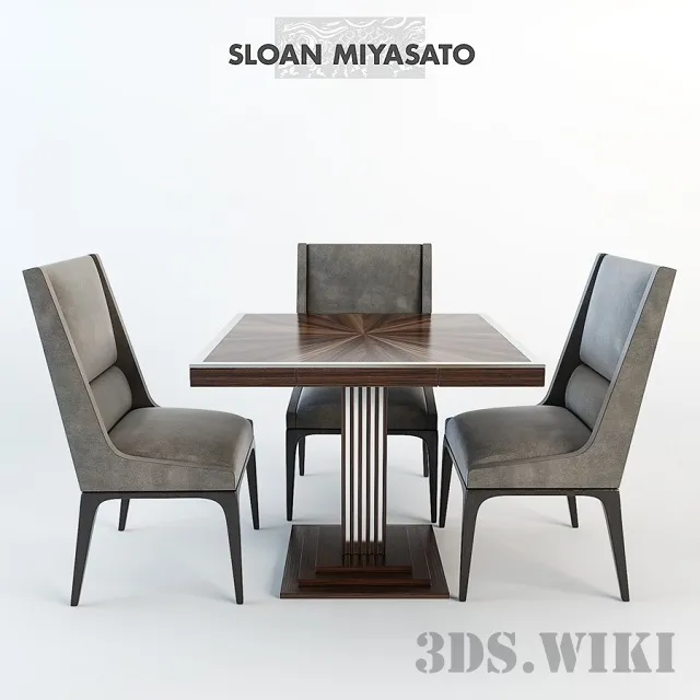 furniture - Radia Dining Chair by Sloan Miyasato 3D Model