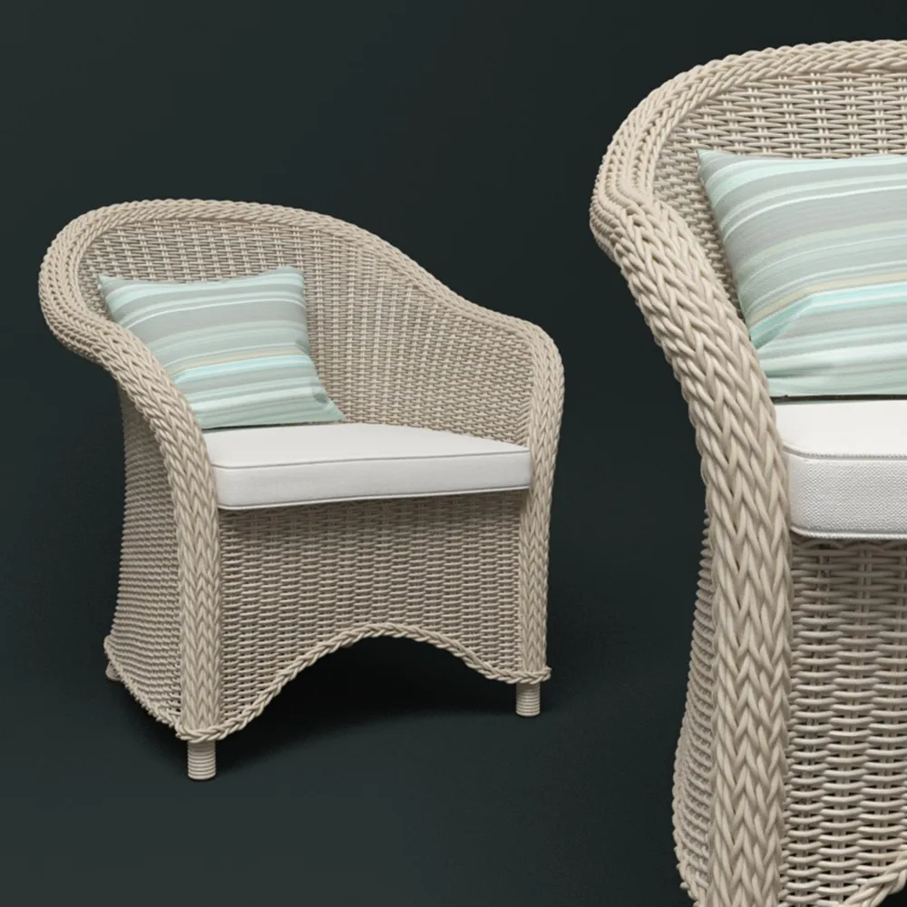 furniture - Rattan Armchairs 3D Model