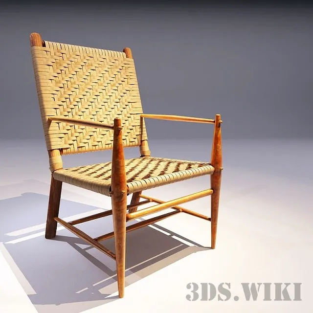furniture - Rattan chair 3D Model