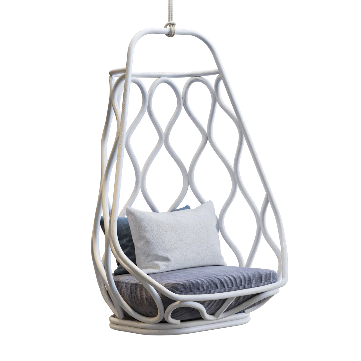 furniture - Rattan hanging armchair 3D Model