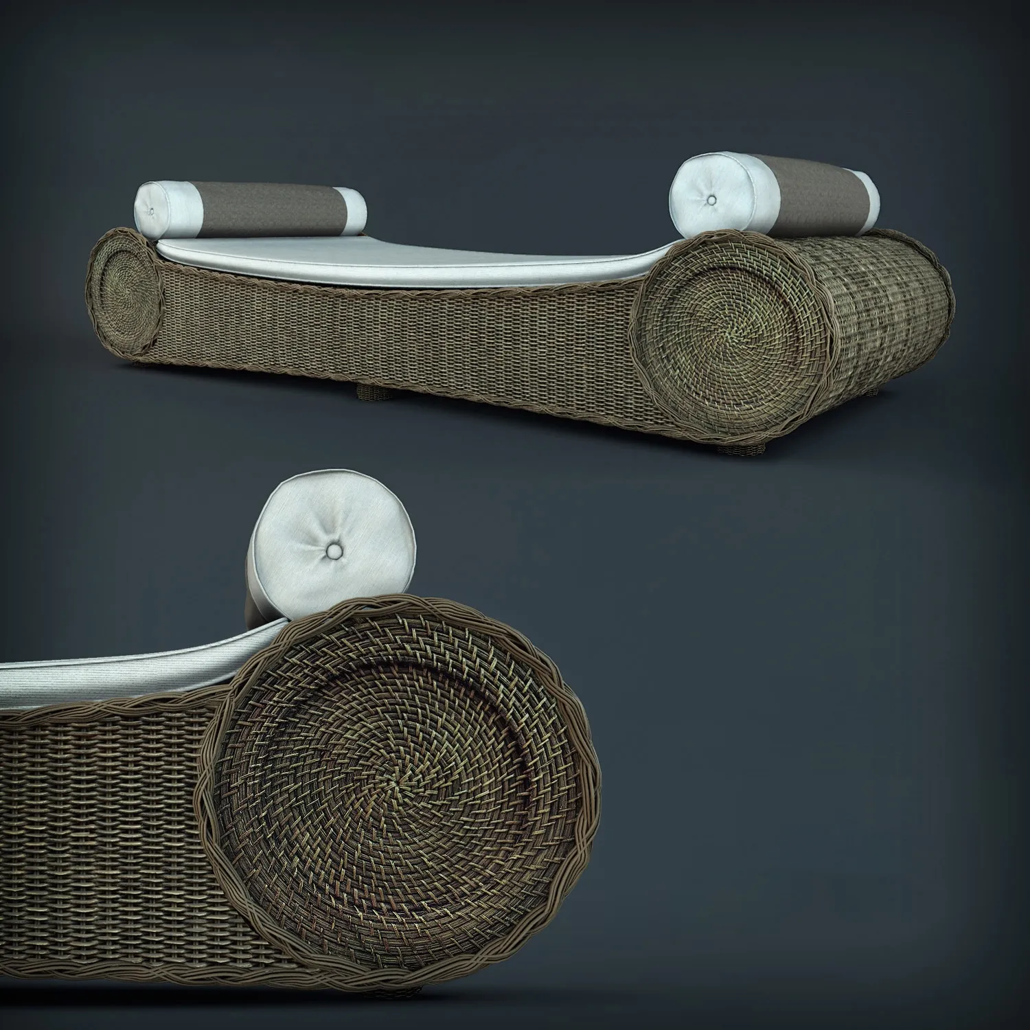 furniture - RATTAN seat 9 3D Model