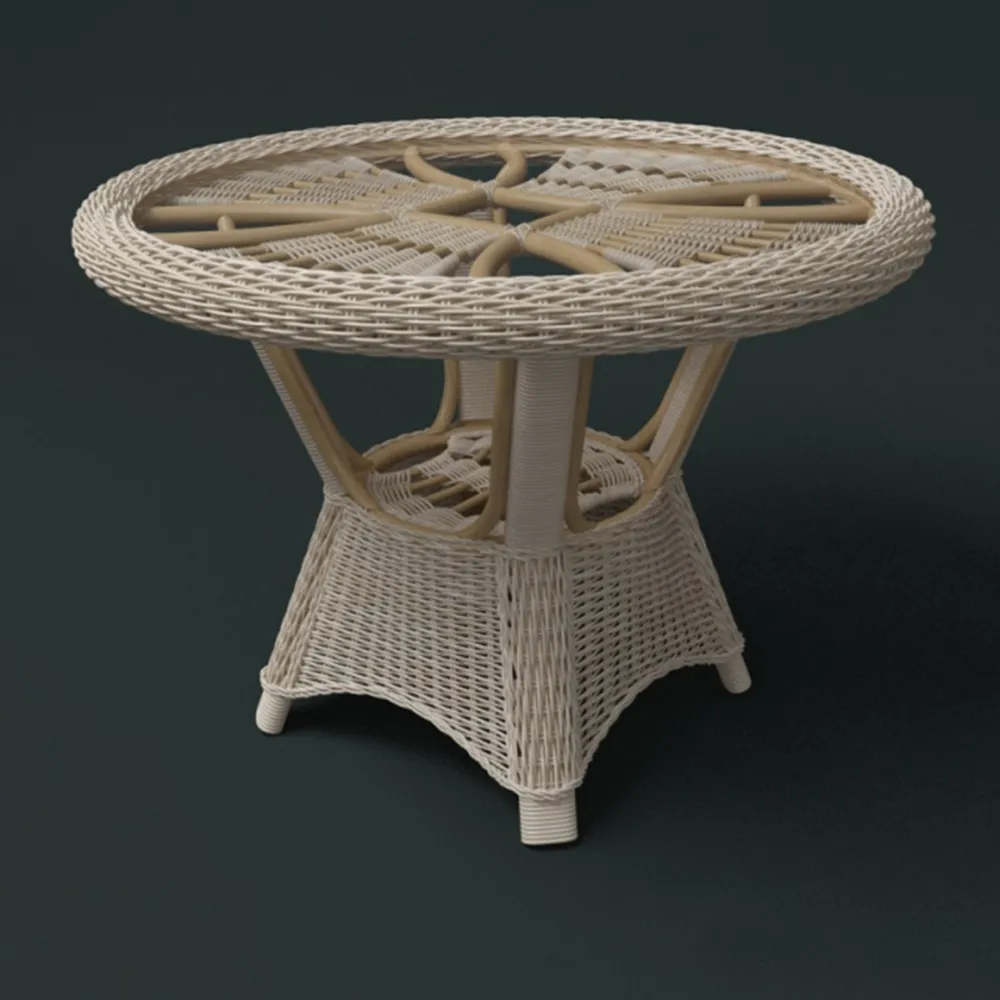 furniture - Rattan Table 3D Model