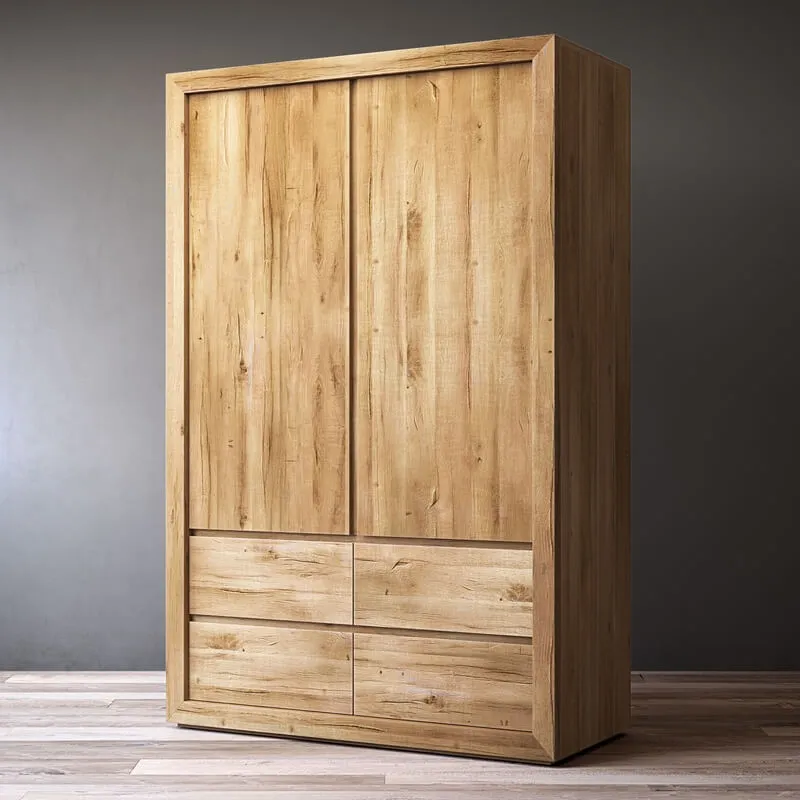 furniture - Reclaimed russian oak Armoire 3D Model