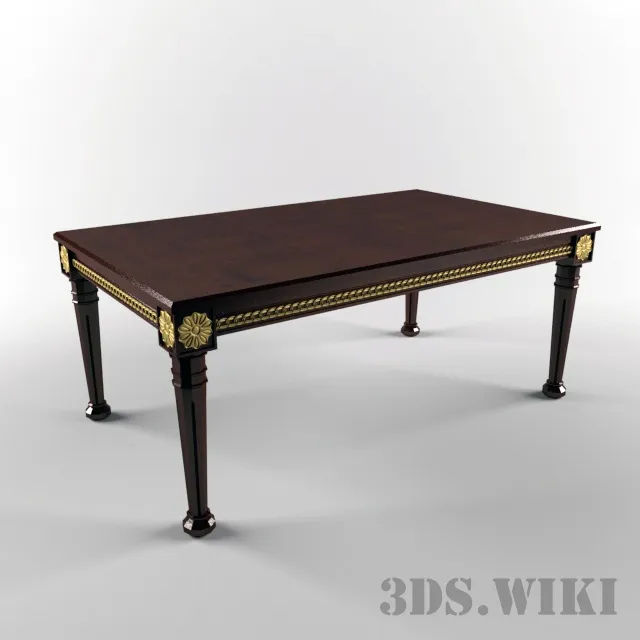furniture - Rectangular classic table 3D Model