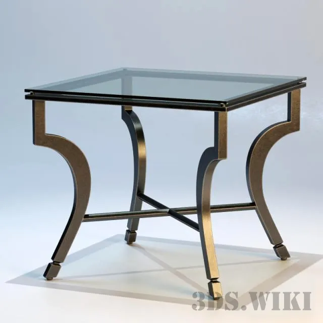 furniture - Rectangular lamp table 3D Model