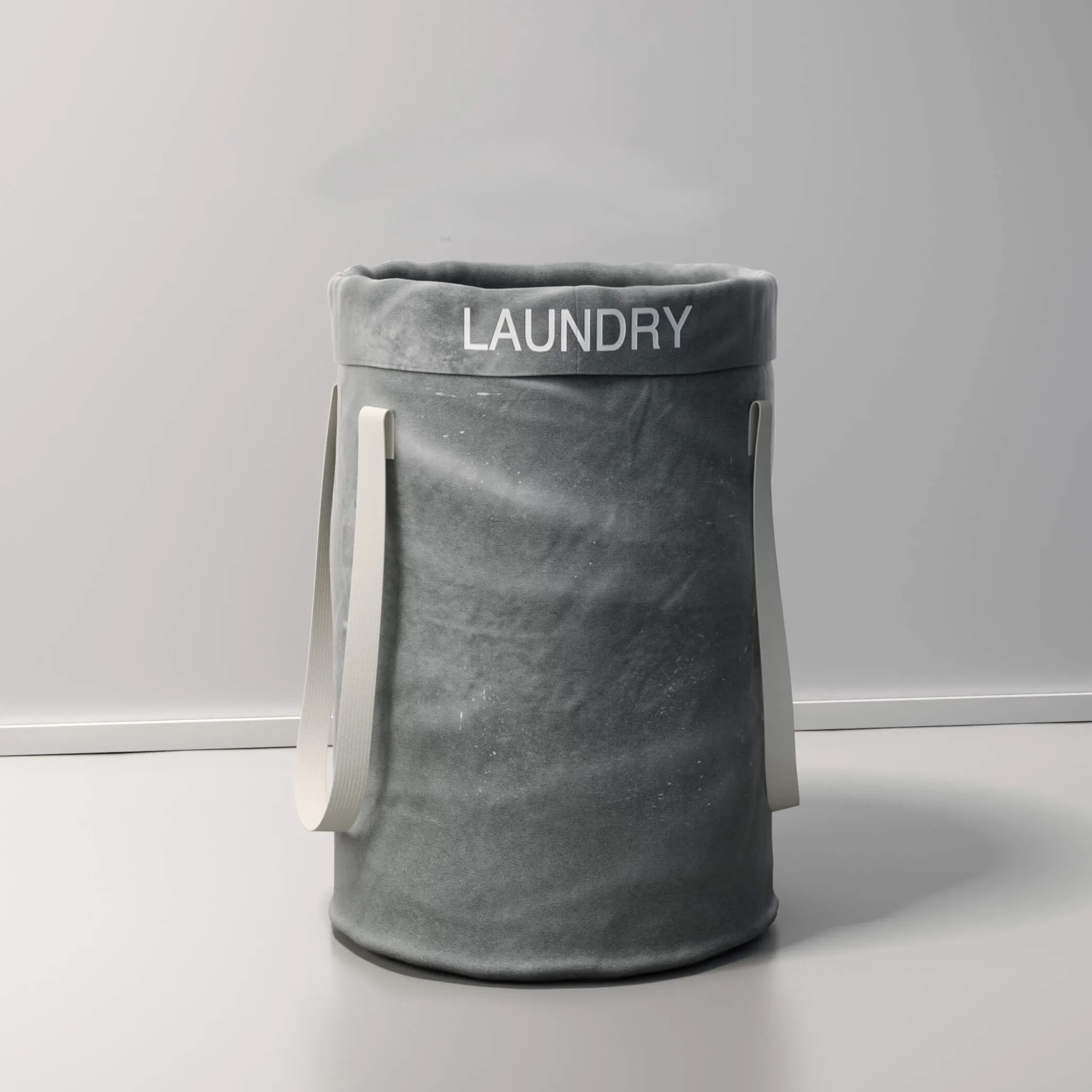 furniture - Restoration Hardware Distressed Canvas Hamper 3D Model