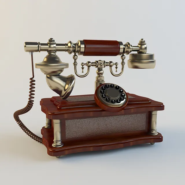 furniture - Retro phone 01 3D Model
