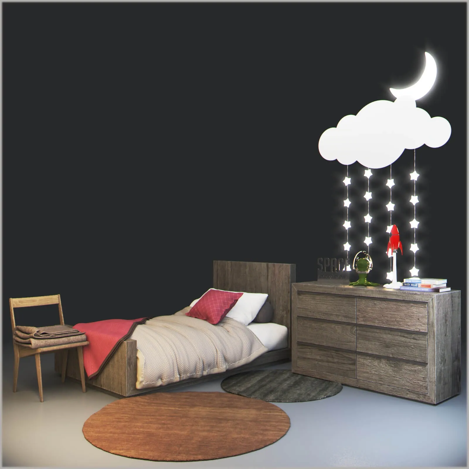 furniture - RH Thayer platform bed 3D Model