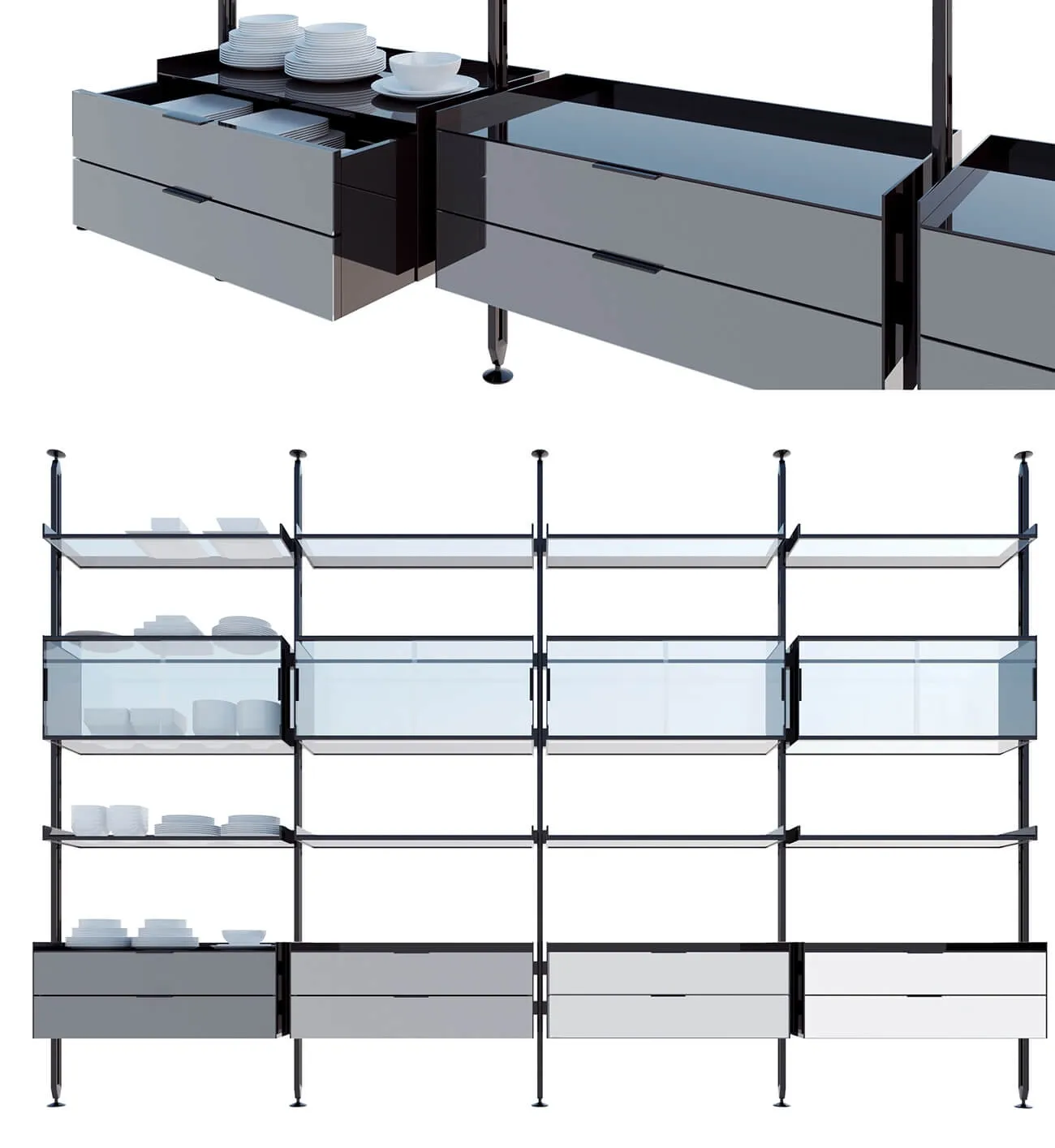 furniture - Rimadesio zenit system 01 3D Model