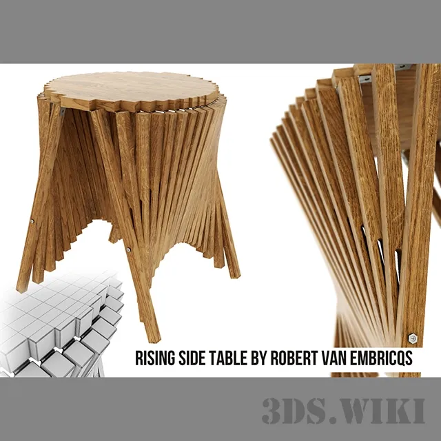 furniture - Rising Table by Robert Van Embricqs 3D Model