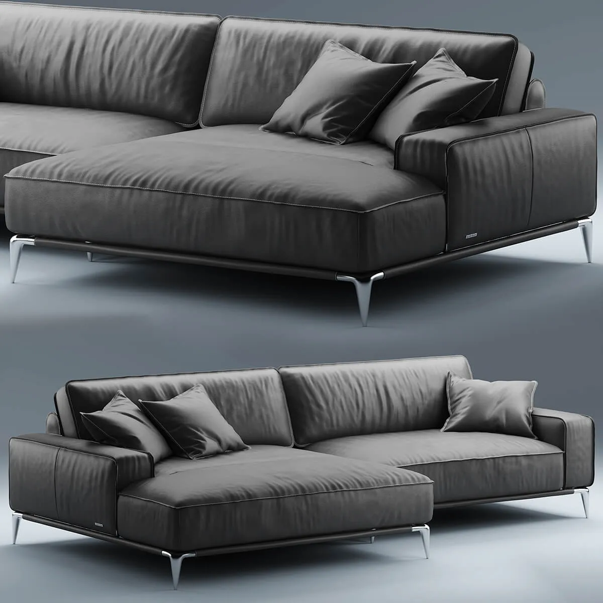 furniture - Rochebobois Sofa Dange Ellica 3D Model