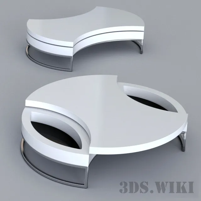 furniture - Rotating coffee table 3D Model