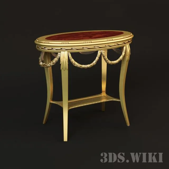 furniture - Round classic table 3D Model