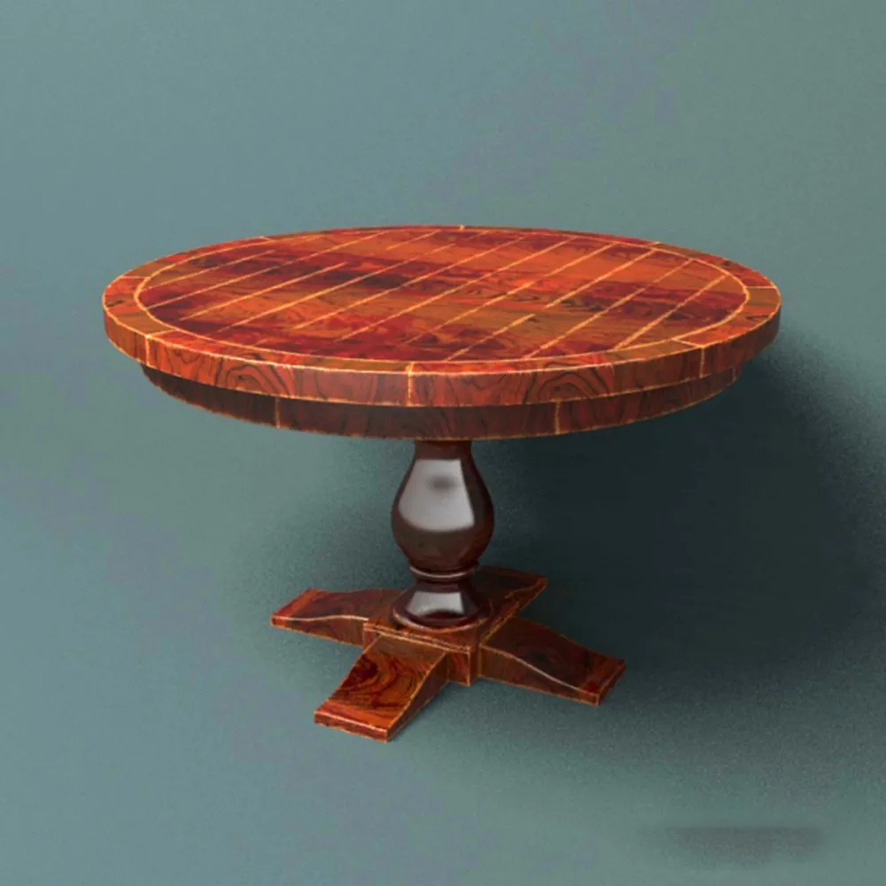 furniture - Round Dining Table Monastery Restoration Hardware 3D Model