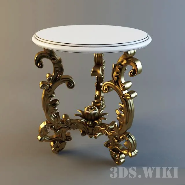 furniture - Round high table 3D Model
