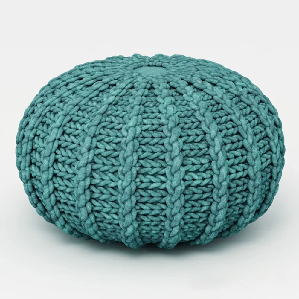 furniture - Round knitted ottoman 3D Model