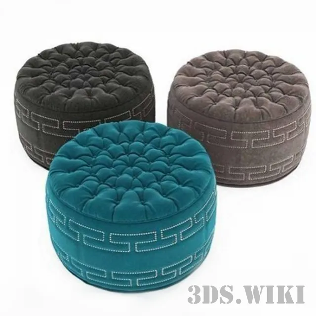 furniture - Round Pouf 3D Model