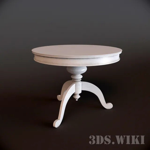 furniture - Round table Grange 03 3D Model