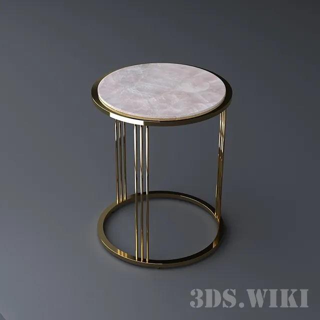 furniture - Round table Tincani Giuliano PINK QUARTZ 3D Model