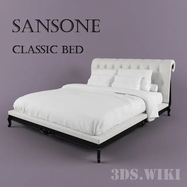 furniture - SANSONE CLASSIC bed 3D Model