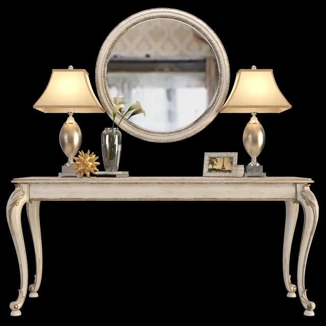 furniture - Santa Marino Console Table Set 3D Model