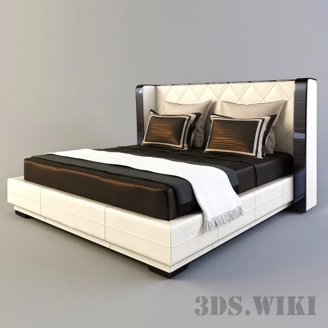 furniture - Savoy Ebano Ulivi Salotti bed 3D Model