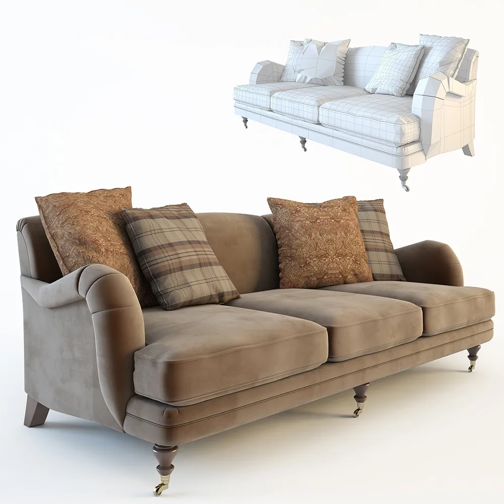 furniture - Sawa Ralph lauren Langham sofa 3D Model