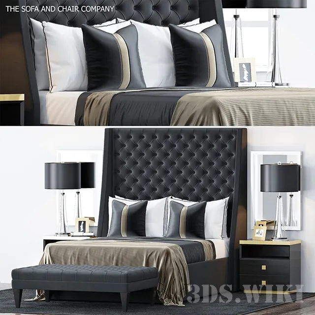 furniture - S&C SET 6 bed 3D Model