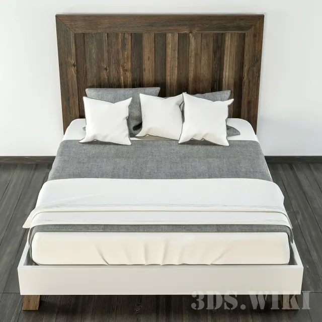 furniture - Scandinavian bed 3D Model