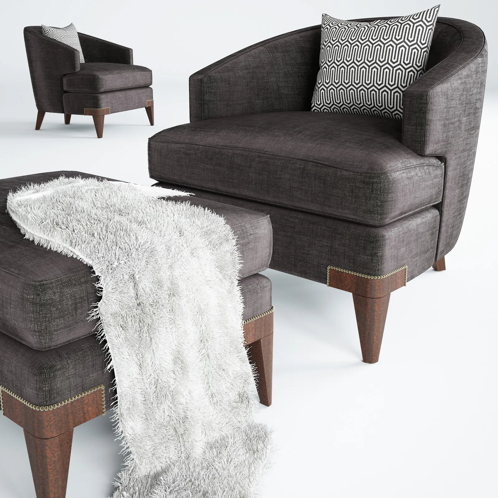 furniture - Schnadig Maggie armchair 1 3D Model